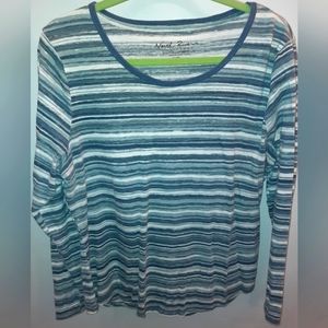 North River size XL long sleeve top blues/grays excellent used condition